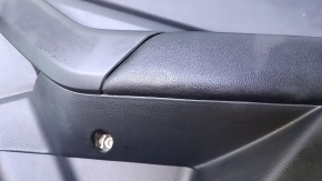 Door trim card rear right VW Jetta 19 - black with black plastic insert, armrest black leather, under the tweeter, scratches, abrasions, dent
