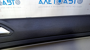 Door trim card rear right VW Tiguan 18- black with gray insert cloth, armrest black cloth, under the tweeter, scuffs, scratches