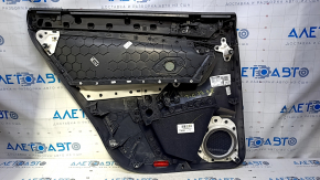 Door trim card rear right VW Tiguan 18- black with gray insert cloth, armrest black cloth, under the tweeter, scuffs, scratches