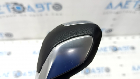 Gear knob Ford Ecosport 18-22 leather black with button, scratches