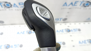Gear knob Ford Ecosport 18-22 leather black with button, scratches