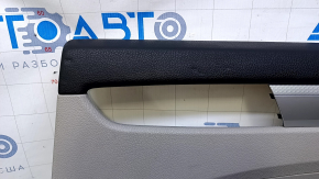 Door trim card rear right VW Passat b8 16-19 USA gray with gray insert leather, armrest gray leather, molding gray structure, scratches, abrasions