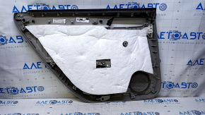 Door trim card rear right VW Passat b8 16-19 USA gray with gray insert leather, armrest gray leather, molding gray structure, scratches, abrasions