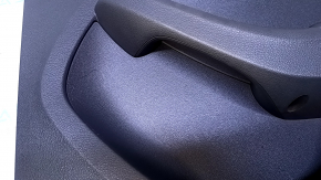 Door trim card rear right VW Jetta 11-18 USA black with black insert plastic, armrest black leather, molding black matte, type 1, scratches, abrasions