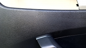 Door trim card rear right VW Passat b8 16-19 USA black with black insert leather, armrest black leather, molding gray gloss, dents, abrasions, scratches