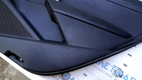 Door trim card rear right VW Passat b8 16-19 USA black with black insert leather, armrest black leather, molding gray gloss, dents, abrasions, scratches