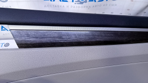 Door trim card rear right VW Passat b8 16-19 USA gray with gray insert leather, armrest gray leather, molding light wood gloss, scuffs