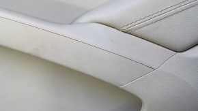 Door trim card rear right VW Tiguan 09-17 beige with beige insert leather, armrest beige leather, with tweeter, scratches, abrasions