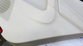 Door trim card rear right VW Tiguan 09-17 beige with beige insert leather, armrest beige leather, with tweeter, scratches, abrasions