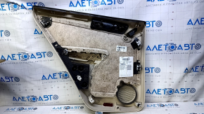 Door trim card rear right VW Tiguan 09-17 beige with beige insert leather, armrest beige leather, with tweeter, scratches, abrasions
