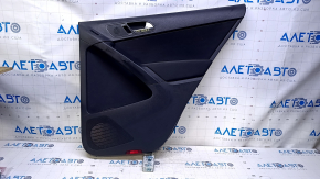 Door trim card rear right VW Tiguan 09-17 black, with black insert cloth, armrest black cloth, with squeaker, scratches, abrasions