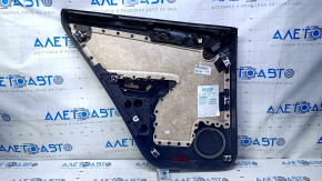 Door trim card rear right VW Tiguan 09-17 black, with black insert cloth, armrest black cloth, with squeaker, scratches, rubbed