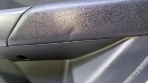 Door trim card rear right VW Jetta 19 - black with black plastic insert, armrest black leather, under the tweeter, scuffs, dent