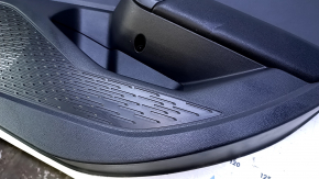 Door trim card rear right VW Jetta 19 - black with black plastic insert, armrest black leather, under the tweeter, scuffs, dent