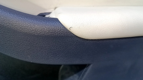 Door trim card rear right VW Jetta 11-18 USA black with beige insert leather, armrest beige leather, molding gray gloss type 1, scuffs, scratches, scuffs