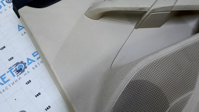Door trim card rear right VW Passat b7 12-15 USA beige with beige insert leather, armrest beige leather, molding gray gloss, with squeaker, dents, abrasions, scratches, broken fastening