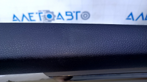 Door trim card rear right VW Passat b8 16-19 USA gray with gray insert leather, armrest gray leather, molding light wood gloss, tear, dent, scuff, abrasions