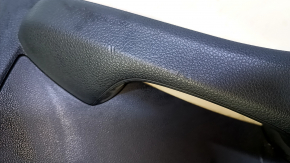 Door trim card rear right VW Jetta 11-18 USA black with beige insert leather, armrest beige leather, molding beige structure, type 1, scuffs, scratches, burrs, for dry cleaning