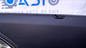 Door trim card rear right VW Atlas 18 - black with black insert leather, armrest black leather, with curtain and squeaker, scratches, abrasions, bump