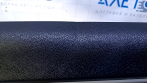 Door trim card rear right VW CC 08-17 black with black insert leather, armrest black leather, gray molding structure, with squeaker, dent, scratches, abrasions