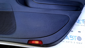 Door trim card rear right VW CC 08-17 black with black insert leather, armrest black leather, gray molding structure, with squeaker, dent, scratches, abrasions