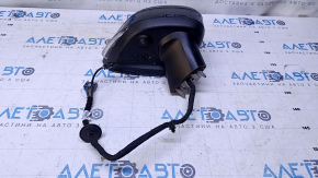 Side mirror right Volvo XC90 16-22 15+4 pins, turn signal, heated, auto-dimming, BSM, camera, black, cracked turn signal