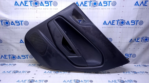 Door trim card rear right Ford Fiesta 11-19 black with black insert plastic, armrest black plastic, scratches, abrasions