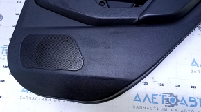 Door trim card rear right Ford Fiesta 11-19 black with black insert plastic, armrest black plastic, scratches, abrasions