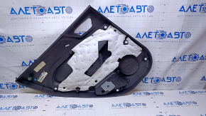Door trim card rear right Ford Fiesta 11-19 black with black insert plastic, armrest black plastic, scratches, abrasions