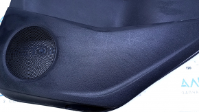 Door trim card rear right Ford Escape MK3 17-19 rest black with black insert plastic, armrest black leather, scratches, abrasions