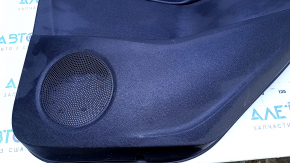 Door trim card rear left Ford Escape MK3 17-19 rest black with black insert plastic, armrest black leather, under the tweeter, scratches, abrasions