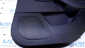 Door trim card rear right Ford Focus mk3 11-14 black with black insert plastic, armrest black plastic, scuffs, scratches