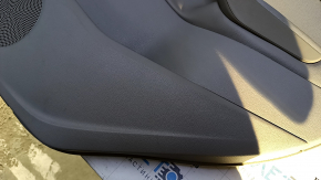 Door trim card rear right Ford Escape MK3 13-16 prerest beige with beige insert plastic, armrest beige leather, scratches, abrasions, scuffs