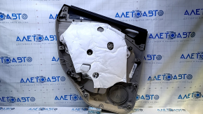 Door trim card rear right Ford Escape MK3 13-16 prerest beige with beige insert plastic, armrest beige leather, scratches, abrasions