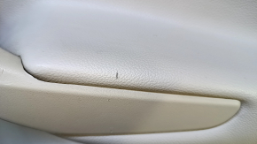 Door trim card rear right Ford Escape MK3 13-16 prerest beige with beige insert plastic, armrest beige leather, scratches, abrasions, tear on leather