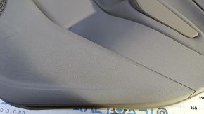 Door trim card rear right Ford Escape MK3 13-16 prerest beige with beige insert plastic, armrest beige leather, scratches, abrasions, tear on leather