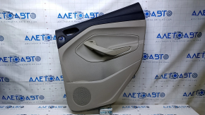 Door trim card rear right Ford Escape MK3 13-16 prerest beige with beige insert plastic, armrest beige leather, under the tweeter, scratches, abrasions