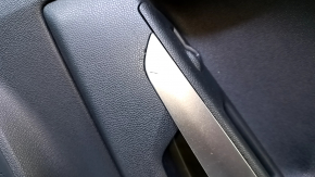 Door trim card rear right Ford Ecosport 18-19 black with black insert plastic, armrest black cloth, handle molding gray gloss, scuffs, scratches
