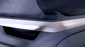 Door trim card rear right Ford Ecosport 18-19 black with black insert plastic, armrest black cloth, handle molding gray gloss, scuffs, scratches