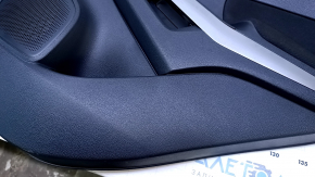 Door trim card rear right Ford Ecosport 18-19 black with black insert plastic, armrest black cloth, handle molding gray gloss, scuffs, scratches
