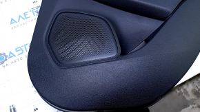 Door trim card rear right Ford Ecosport 18-19 black with black insert plastic, armrest black cloth, handle molding gray gloss, scuffs, scratches