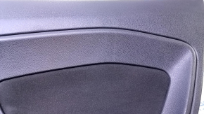 Door trim card rear right Ford Ecosport 18-19 black with black insert plastic, armrest black cloth, handle molding gray gloss, scuffs, scratches