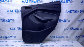 Door trim card rear right Ford Escape MK3 13-16 dorest black with gray insert cloth, armrest gray cloth, scuffs, scratches