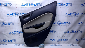 Door trim card rear right Ford Fiesta 11-19 black with gray insert plastic, armrest gray plastic, scratches, abrasions