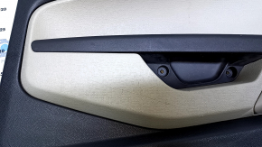 Door trim card rear right Ford Fiesta 11-19 black with gray insert plastic, armrest gray plastic, scratches, abrasions