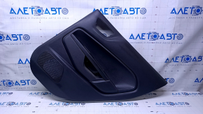 Door trim card rear right Ford Fiesta 11-19 black with black insert plastic, armrest black plastic, scratches, abrasions
