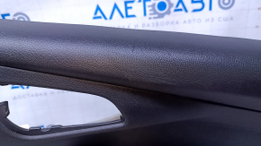 Door trim card rear right Ford Focus mk3 11-18 black with black insert plastic, armrest black plastic, under fur window lifter, scuffs, scratches
