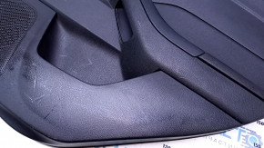 Door trim card rear right Ford Focus mk3 11-18 black with black insert plastic, armrest black plastic, under fur window lifter, scuffs, scratches
