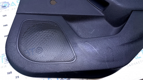 Door trim card rear right Ford Focus mk3 11-18 black with black insert plastic, armrest black plastic, under fur window lifter, scuffs, scratches
