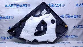 Door trim card rear right Ford Focus mk3 11-18 black with black insert plastic, armrest black plastic, under fur window lifter, scuffs, scratches